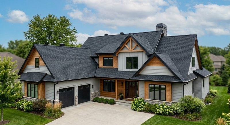 Asphalt shingle roof installation on a residential home in Scranton, PA