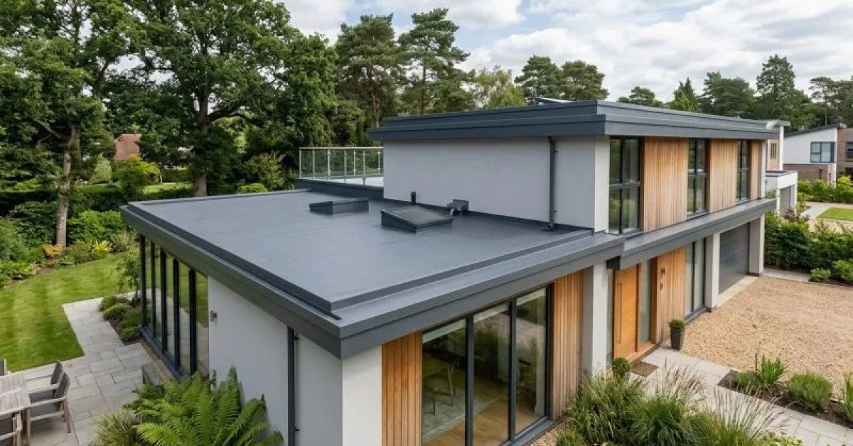 Residential flat roof under consideration for replacement in Scranton, PA